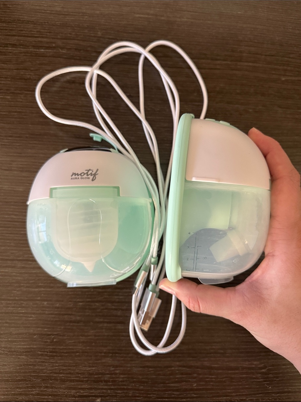 Motif Aura Glow Wearable Pumps - White & Mint - Picture 2 of 5